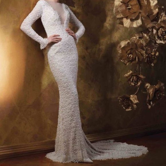 Mon Cheri 'Beaded Lace' Bridal Gown